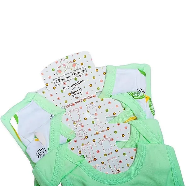Mint_Green_Tonsillite_8-Piece_Clothing_Set,_0-3_Months,_Mint_With_Snail_Design,_Floral_Print