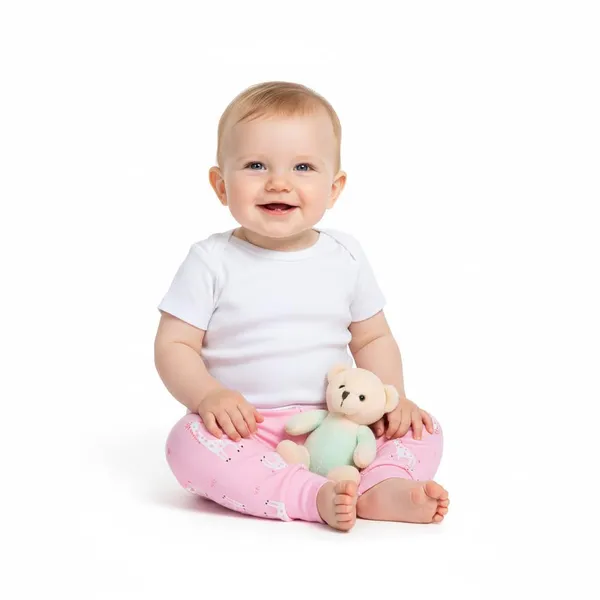 White_Pink_Tosilite_Sleepsuit_With_Giraffe_Cotton_Footed_Romper