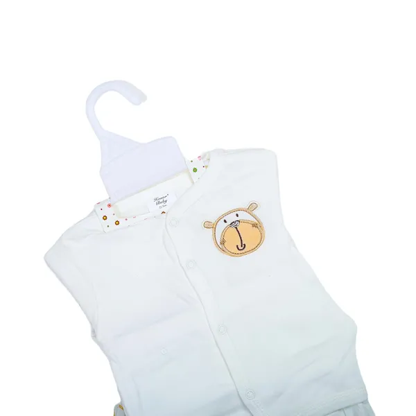 Multicolour_Tosilite_Sleepsuit_With_Bear_Applique,_Cotton,_Yellow_Stripes