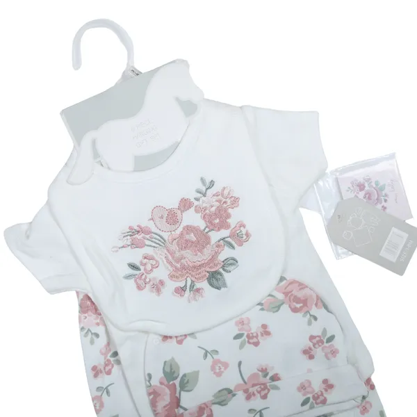 Lily_&_Jack_5-Piece_Set,_Turquoise_Animal_Print_Bodysuit_And_Bib,_With_Bag_Set