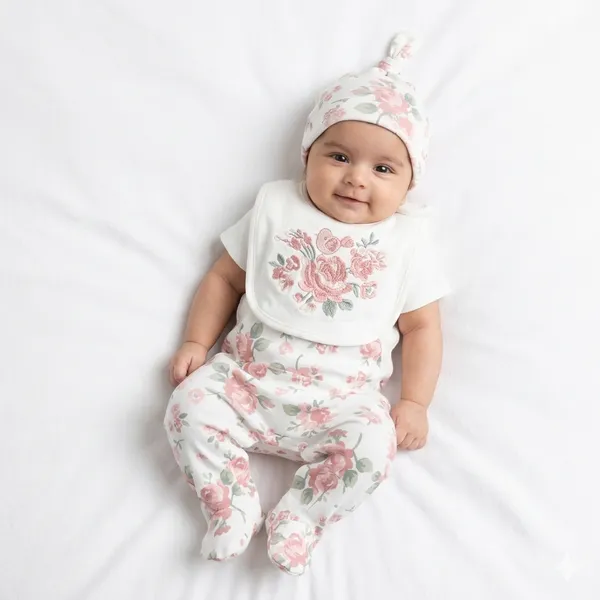 Lily_&_Jack_5-Piece_Set,_Turquoise_Animal_Print_Bodysuit_And_Bib,_With_Bag_Set
