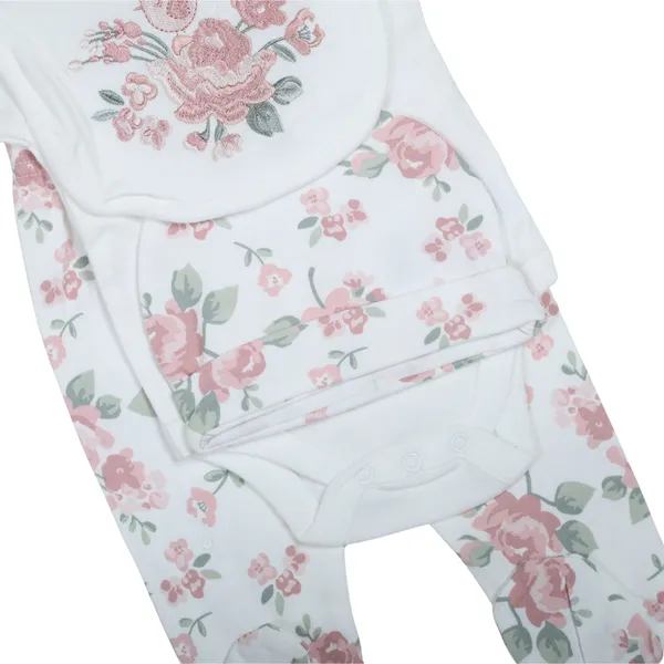 Lily_&_Jack_5-Piece_Set,_Turquoise_Animal_Print_Bodysuit_And_Bib,_With_Bag_Set