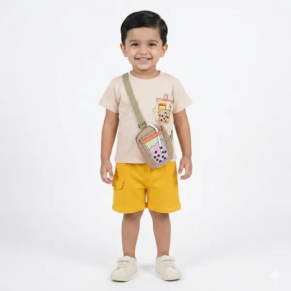 Kids_Cute_CoffeeT_Shirt_and_Shorts_with_Bag_Set_1-6_Years