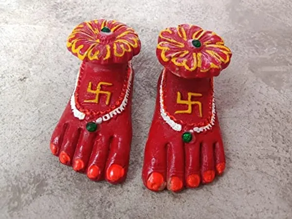 Laxmi_Charan_Paduka_Maa_Lakshmi_Mitti_Charan_Terracotta_Clay_Paduka_|_Laxmi_Ji_Charan_For_Prosperity_And_Wealth_|_Charan_For_Diwali_Puja_Red_(Set_Of_1)_Tcota-Lx-Red