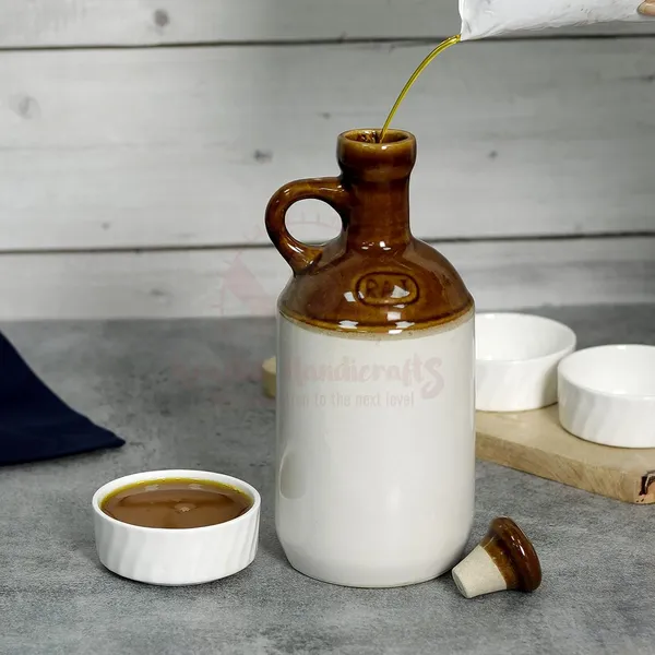 Ceramic_Oil_Dispenser_For_Kitchen,_1_Litres,_Brown_And_Off_White