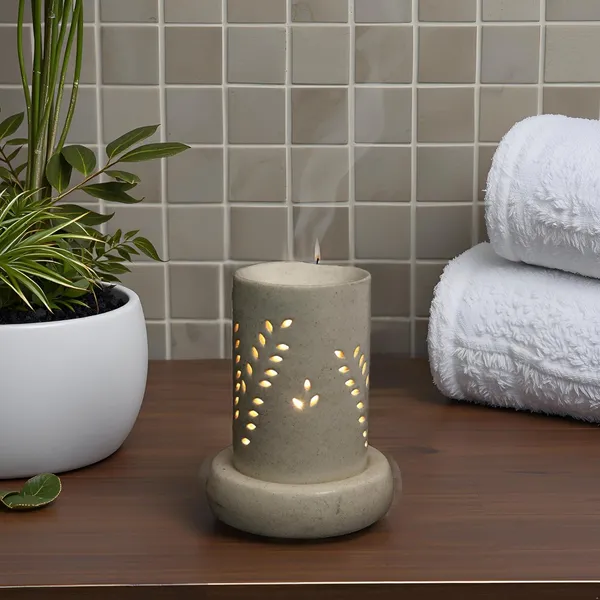 Handicrafts_Aroma_Ceramic_Diffuser_Burner_In_Glass_Shape_With_Sandalwood_Oil_(Arm-Glass)