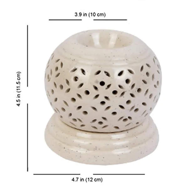 Handicrafts_Electric_Aroma_Diffuser|_Matki_Shape_Electric_Ceramic_Aroma_Oil_Diffuser_|_Electric_Diffuser_Burner_With_Electric_Bulb_And_Sandalwood_Oil_For_Room/Office_(Arm-Mb1)