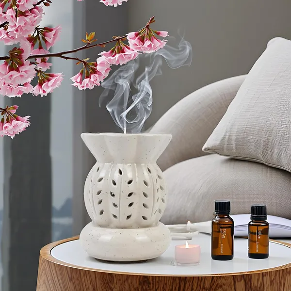 Electric_Aroma_Diffuser/Burner_&_Matki_Shape_Electric_Ceramic_Aroma_Oil_Diffuser_|_Electric_Diffuser_Burner_With_Oil_For_Room/Office/Home_Decor(Arm-Khbj)