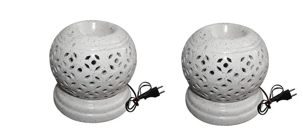 Handicrafts_Electric_Aroma_Diffuser/Burner_|_Matki_Shape_Electric_Ceramic_Aroma_Oil_Diffuser_|_Electric_Diffuser_With_Electric_Bulb_And_Sandalwood_Oil_For_Room/Office/Home_Decor(Arm-Mb2)