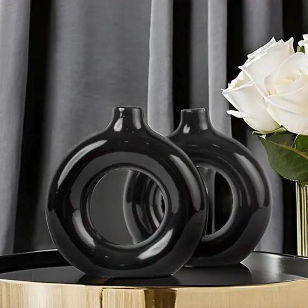 Kreative_Homes_Ceramic_Donut_Shape_Vases_With_Unique_Quality_For_Home_Decor,_Center_Table,_Flowers_Pot,_Bedroom_Side_Corners_|_Planter_|_Flower_Pot_|_Ring_Shape_Planter_(Pack_Of_2)
