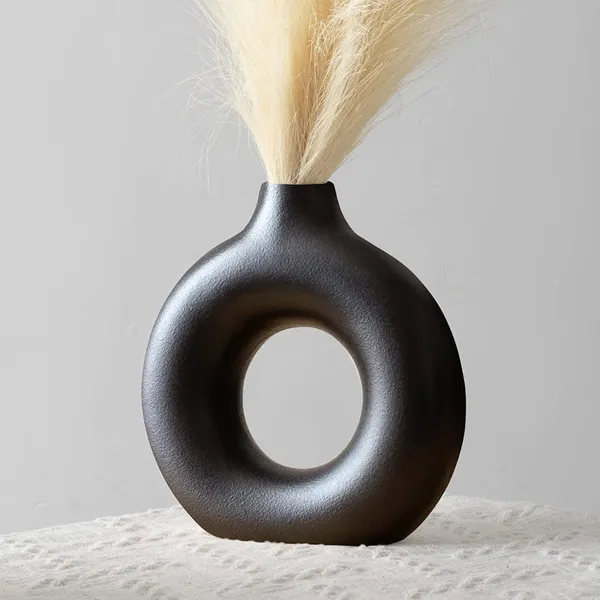 Ceramic_Decorative_Vases_For_Home_Decor,_Center_Table,_Flowers_Pot,_Bedroom_Side_Corners,_Living_Room_Decoration_And_Party_Centerpieces_|_Planter_|_Flower_Pot_|_Ring_Shape_Planter_(Black)