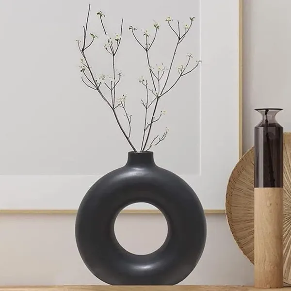 Ceramic_Decorative_Vases_For_Home_Decor,_Center_Table,_Flowers_Pot,_Bedroom_Side_Corners,_Living_Room_Decoration_And_Party_Centerpieces_|_Planter_|_Flower_Pot_|_Ring_Shape_Planter_(Black)