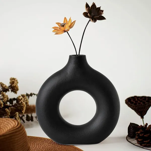 Ceramic_Decorative_Vases_For_Home_Decor,_Center_Table,_Flowers_Pot,_Bedroom_Side_Corners,_Living_Room_Decoration_And_Party_Centerpieces_|_Planter_|_Flower_Pot_|_Ring_Shape_Planter_(Black)
