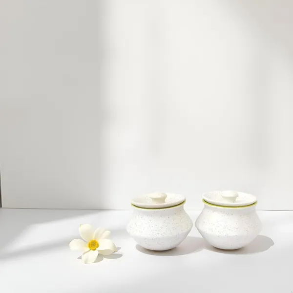 White_Matte_Ceramic_Serving_Pot_|_Dahi_Handi_|_Biryani_Handi_With_Lid_|_Elegant_Dining_Table_&_Kitchen_Pot_(Set_Of_2,_Random_Multi-Color_Interior)