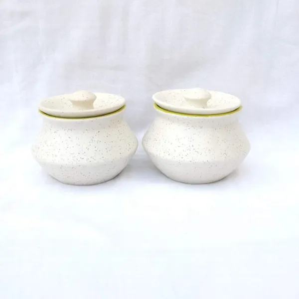 White_Matte_Ceramic_Serving_Pot_|_Dahi_Handi_|_Biryani_Handi_With_Lid_|_Elegant_Dining_Table_&_Kitchen_Pot_(Set_Of_2,_Random_Multi-Color_Interior)