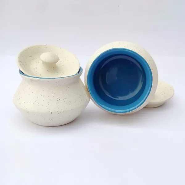 White_Matte_Ceramic_Serving_Pot_|_Dahi_Handi_|_Biryani_Handi_With_Lid_|_Elegant_Dining_Table_&_Kitchen_Pot_(Set_Of_2,_Random_Multi-Color_Interior)