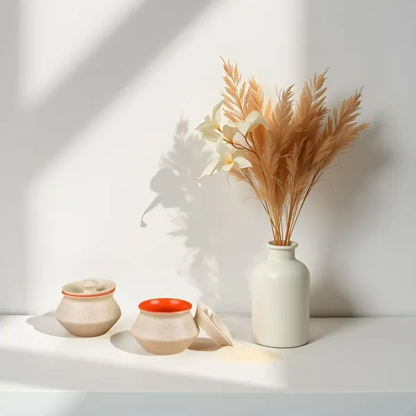 White_Matte_Ceramic_Serving_Pot_|_Dahi_Handi_|_Biryani_Handi_With_Lid_|_Elegant_Dining_Table_&_Kitchen_Pot_(Set_Of_2,_Random_Multi-Color_Interior)
