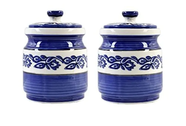 Ceramic_Jars_With_Lid_Multipurpose_Barni_For_Chutney,_Pickle_Jar_Storage_Container,_Dining_Table_Container_Set(Pack_Of_2,_1200_Grams)