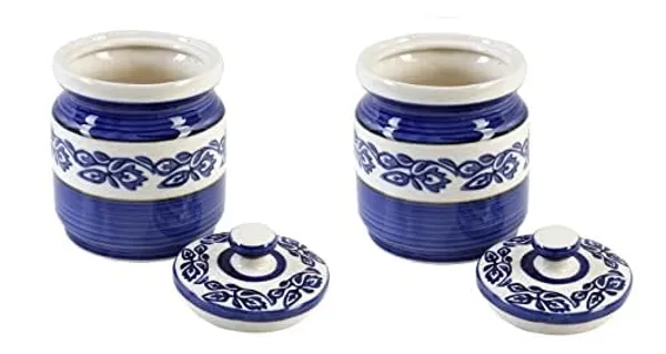 Ceramic_Jars_With_Lid_Multipurpose_Barni_For_Chutney,_Pickle_Jar_Storage_Container,_Dining_Table_Container_Set(Pack_Of_2,_1200_Grams)