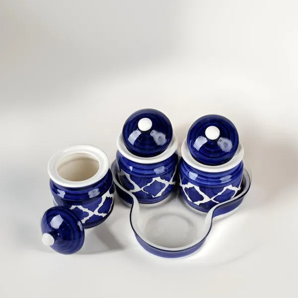 Ceramic_Jars_With_Lid_And_Holding_Tray_|_Multipurpose_Barni_For_Chutney,_Pickle,_Spice,_Jam,_Tea,_Sugar,_Ketchup_|_Storage_Container_|_Dining_Table_Container_Set_(Set_Of_3)