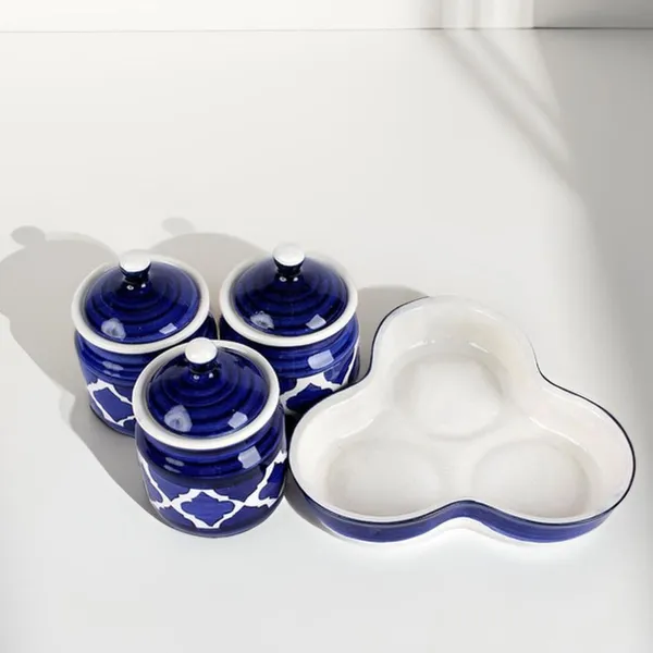 Ceramic_Jars_With_Lid_And_Holding_Tray_|_Multipurpose_Barni_For_Chutney,_Pickle,_Spice,_Jam,_Tea,_Sugar,_Ketchup_|_Storage_Container_|_Dining_Table_Container_Set_(Set_Of_3)
