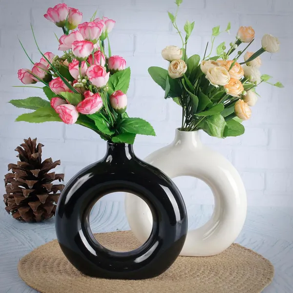 Beautiful_Ceramic_Vases_|_Planter_|_Flower_Pot_|_Ring_Shape_With_Unique_Quality_For_Home_Decor_Center_Table_Bedroom_Side_Corners_Decoration_(Pack_Of_2,_White-Black)