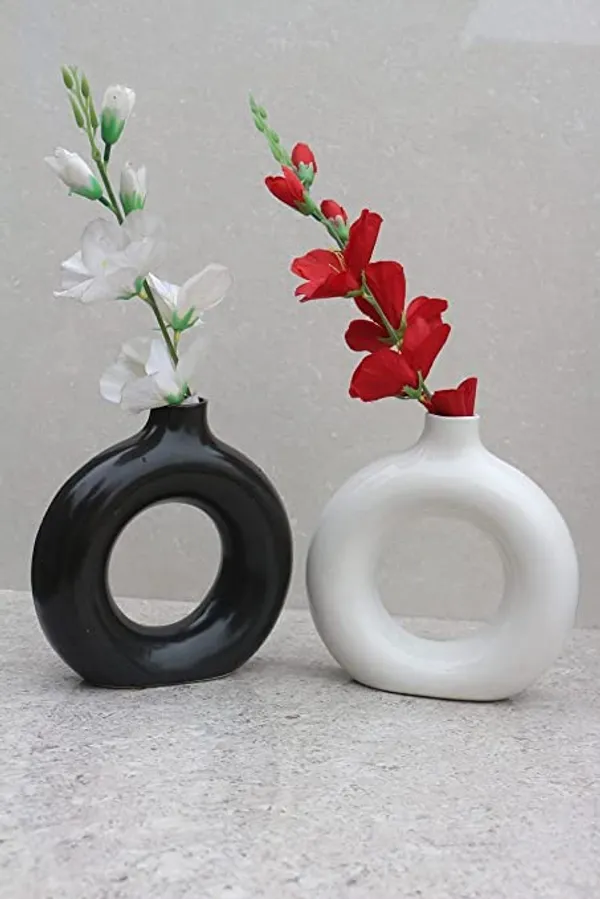 Beautiful_Ceramic_Vases_|_Planter_|_Flower_Pot_|_Ring_Shape_With_Unique_Quality_For_Home_Decor_Center_Table_Bedroom_Side_Corners_Decoration_(Pack_Of_2,_White-Black)