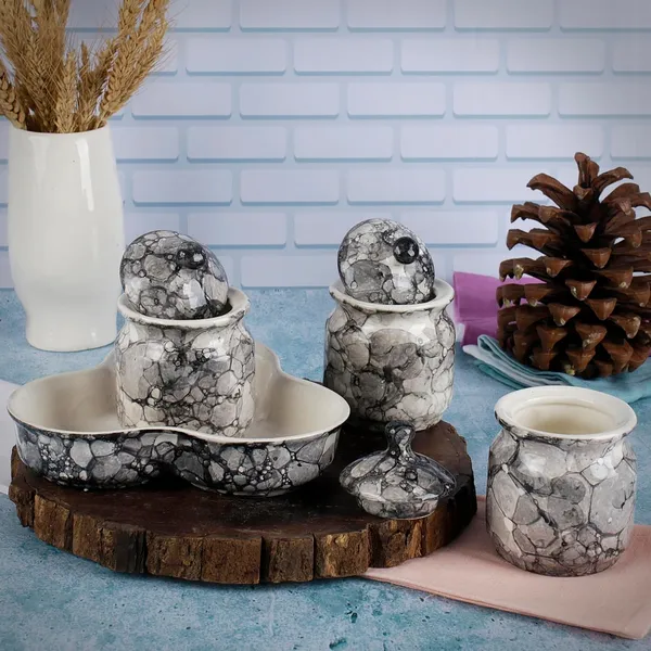 _Ceramic_Jars_With_Lid_And_Holding_Tray_|_Multipurpose_Barni_For_Chutney,_Pickle,_Spice,_&_Ketchup_|_Storage_Container_|_Dining_Table_Container_Set(Pack_Of_3,_Grey)