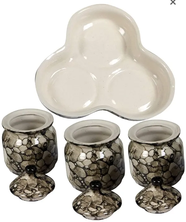 _Ceramic_Jars_With_Lid_And_Holding_Tray_|_Multipurpose_Barni_For_Chutney,_Pickle,_Spice,_&_Ketchup_|_Storage_Container_|_Dining_Table_Container_Set(Pack_Of_3,_Grey)