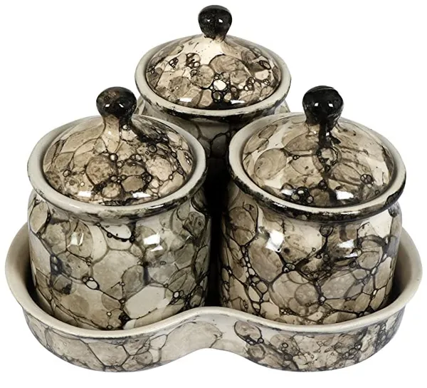 _Ceramic_Jars_With_Lid_And_Holding_Tray_|_Multipurpose_Barni_For_Chutney,_Pickle,_Spice,_&_Ketchup_|_Storage_Container_|_Dining_Table_Container_Set(Pack_Of_3,_Grey)