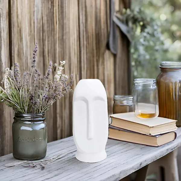 Handicrafts_Bottle_Shape_Ceramic_Vases__White_|_Minimalist_Flower_Pot_&_Planter_For_Home_D�cor_|_Decorative_Vase_For_Center_Table,_Bedroom_&_Side_Corners