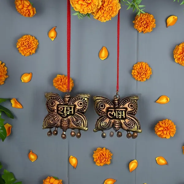 Handicrafts_Terracotta_Shubh_Labh_Hanging_Board_|_Butterfly_Shape_Clay_Shubh_Labh_Wall_Hanging_Plate_For_Diwali_Etc_Door_Decor_(Pack_Of_2)_Tcota-Sl-Bfly