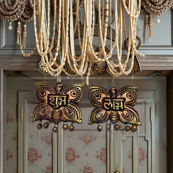 Handicrafts_Terracotta_Shubh_Labh_Hanging_Board_|_Butterfly_Shape_Clay_Shubh_Labh_Wall_Hanging_Plate_For_Diwali_Etc_Door_Decor_(Pack_Of_2)_Tcota-Sl-Bfly