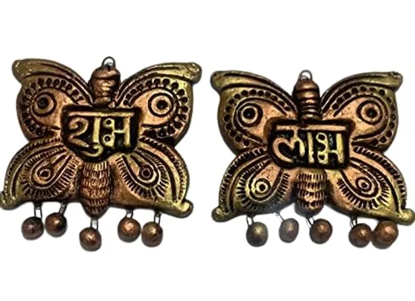 Handicrafts_Terracotta_Shubh_Labh_Hanging_Board_|_Butterfly_Shape_Clay_Shubh_Labh_Wall_Hanging_Plate_For_Diwali_Etc_Door_Decor_(Pack_Of_2)_Tcota-Sl-Bfly