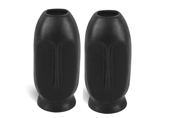 Handicrafts_Face_Shape_Bottle_Ceramic_Vases__Black_(Pack_Of_2)_|_Modern_Planters_&_Flower_Pots_For_Home_D�cor,_Center_Table,_Bedroom_&_Side_Corners