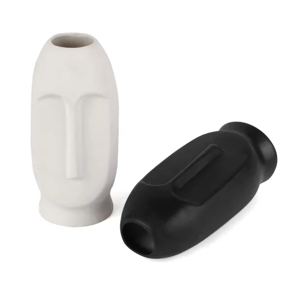 Bottle_Shape_Ceramic_Vases_|_Planter_|_Flower_Pot_|_Face_Shape_With_Unique_Quality_For_Home_Decor_Center_Table_Bedroom_Side_Corners_Decoration_(Pack_Of_2),_Multicolor