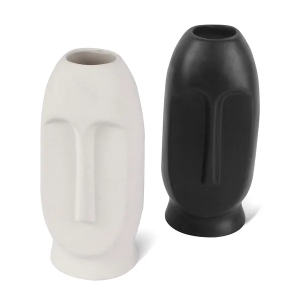 Bottle_Shape_Ceramic_Vases_|_Planter_|_Flower_Pot_|_Face_Shape_With_Unique_Quality_For_Home_Decor_Center_Table_Bedroom_Side_Corners_Decoration_(Pack_Of_2),_Multicolor