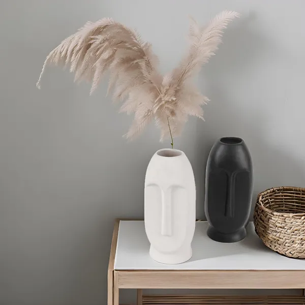 Bottle_Shape_Ceramic_Vases_|_Planter_|_Flower_Pot_|_Face_Shape_With_Unique_Quality_For_Home_Decor_Center_Table_Bedroom_Side_Corners_Decoration_(Pack_Of_2),_Multicolor