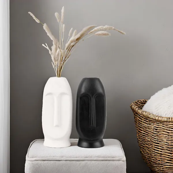 Bottle_Shape_Ceramic_Vases_|_Planter_|_Flower_Pot_|_Face_Shape_With_Unique_Quality_For_Home_Decor_Center_Table_Bedroom_Side_Corners_Decoration_(Pack_Of_2),_Multicolor