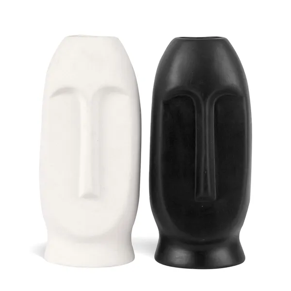 Bottle_Shape_Ceramic_Vases_|_Planter_|_Flower_Pot_|_Face_Shape_With_Unique_Quality_For_Home_Decor_Center_Table_Bedroom_Side_Corners_Decoration_(Pack_Of_2),_Multicolor