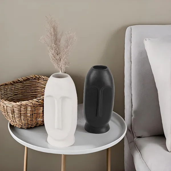Bottle_Shape_Ceramic_Vases_|_Planter_|_Flower_Pot_|_Face_Shape_With_Unique_Quality_For_Home_Decor_Center_Table_Bedroom_Side_Corners_Decoration_(Pack_Of_2),_Multicolor