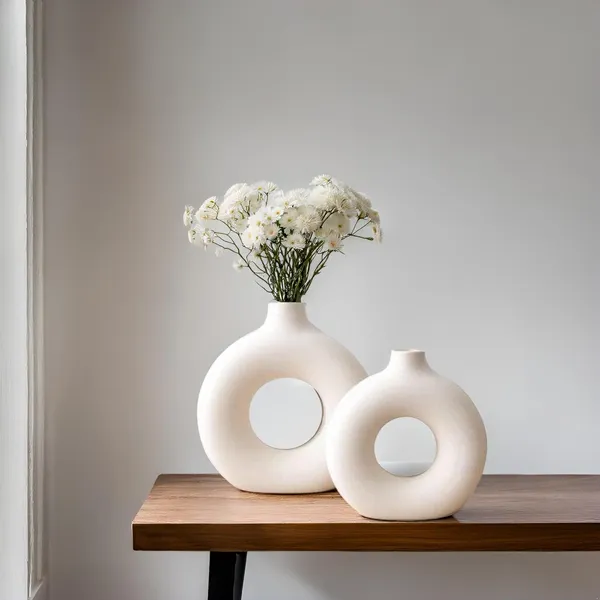 Donut_Shape_Ceramic_Flower_Vases_For_Home_Decoration_Living_Room_Corner_|_Minimalist_Design_Home_Decor_Item_Suitable_For_Artificial_Flowers._(White)