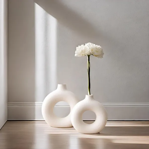 Donut_Shape_Ceramic_Flower_Vases_For_Home_Decoration_Living_Room_Corner_|_Minimalist_Design_Home_Decor_Item_Suitable_For_Artificial_Flowers._(White)