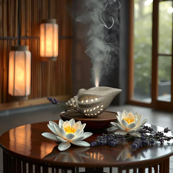 Handicrafts_Electric_Ceramic_Aroma_Oil_Diffuser/Burner_&_Shankh_Shape_Aroma_Oil_Diffuser_|_Diffuser_Burner_Oil_For_Room/Office/Home_Decor(Arm-Snk1)