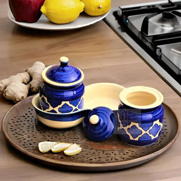 Ceramic_Jars_With_Lid_And_Holding_Tray_Multipurpose_Barni_For_Chutney,_Pickle_Jar_Storage_Container,_Dining_Table_Container_Set_(Pack_Of_2,_Multi-Color)