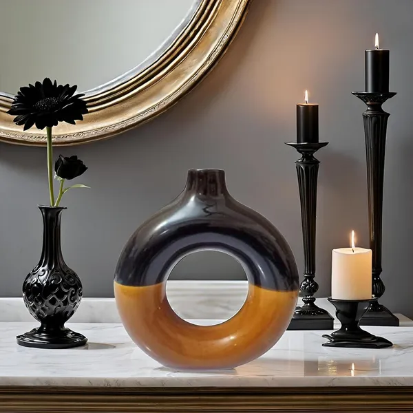 Ceramic_Vases_|_Planter_|_Flower_Pot_|_Ring_Shape_With_Unique_Quality_For_Beautiful_Home_Decor_Center_Table_Bedroom_Side_Corners_Decoration_Party_Centerpieces_(Black_Brown)