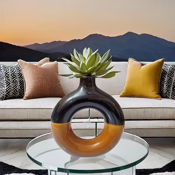 Ceramic_Vases_|_Planter_|_Flower_Pot_|_Ring_Shape_With_Unique_Quality_For_Beautiful_Home_Decor_Center_Table_Bedroom_Side_Corners_Decoration_Party_Centerpieces_(Black_Brown)