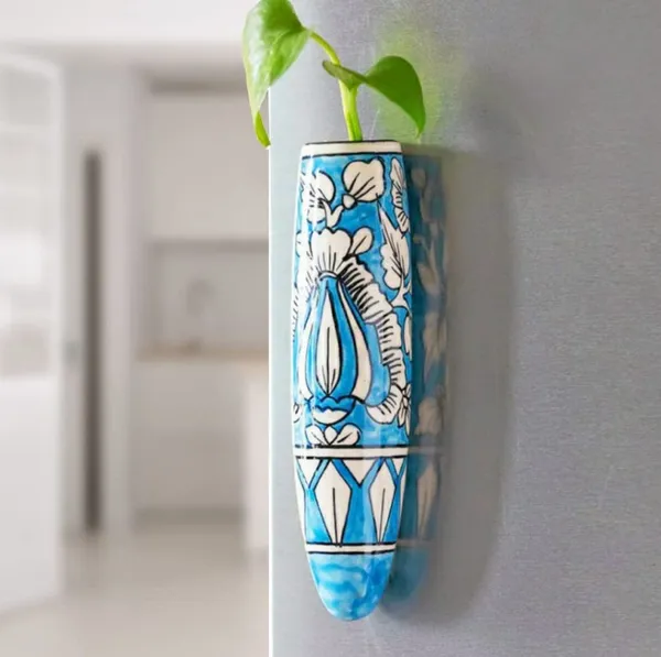 Ceramic_Planter_Pots_For_Refrigerator_|_Magnetic_Planter_For_Fridge_Indoor_Wall_Hanging_Planter|_Plant_Pot_|_Handmade_&_Handpainted_Flower_Vase_For_Home_Decoration(Oval)