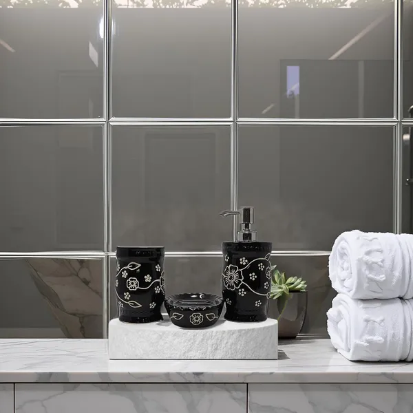 Handicrafts_Ceramic_Bathroom_Accessories_Set_And_Organization_|_Liquid_Soap_Dispenser_Soap_Dish_Toothbrush_Holder_And_Tumbler_|_Tumblers_(Set_Of_1,_Black),_3_Pcs_Bath-Black
