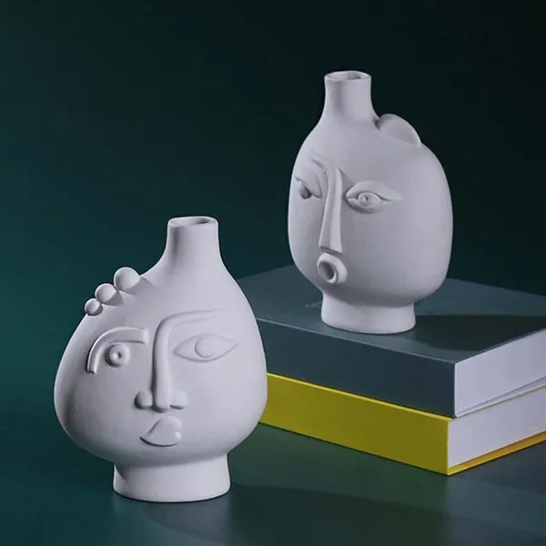 Ceramics_Statue_Flower_Vase_Planter_Plants_Pots|_Human_Face_Shaped_Flower_Vase_For_Table_Top_Home_&_Office_Decoration